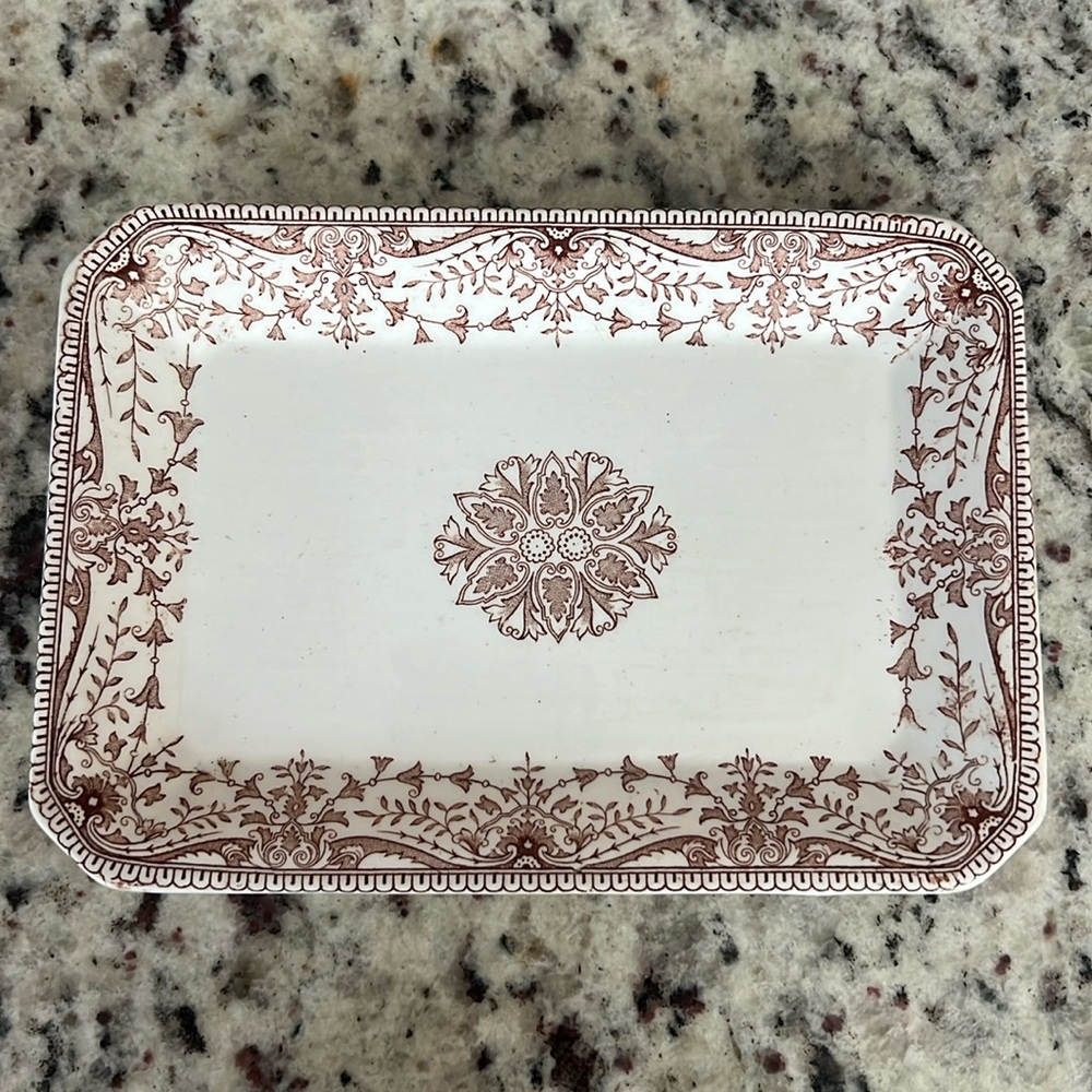 Victorian T&R Boote Trademark Tournay Royal Premium England Butter/Pickle Dish